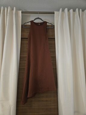 Banana Republic Asymmetrical Rust-Brown Sleeveless Dress